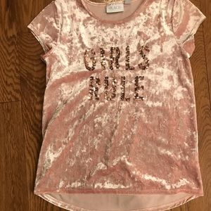 Children’s place velvet sequin top
